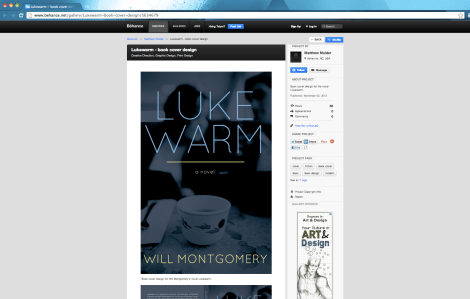 One of the book cover designs I promote on the social network Behance.