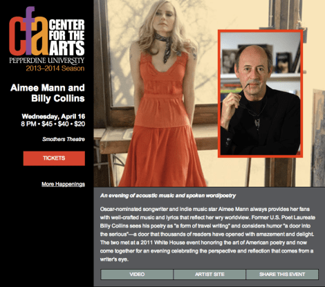 An evening of acoustic music and spoken word/poetry at Pepperdine University